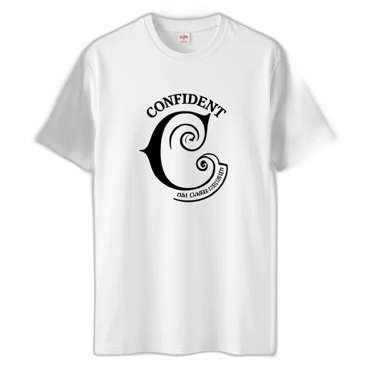 white, t-shirt, black, graphic transparent PNG cut-out