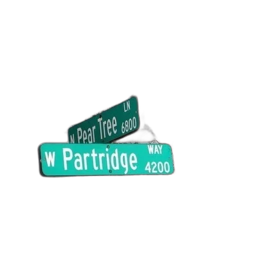 street, signs, pear, tree transparent PNG cut-out