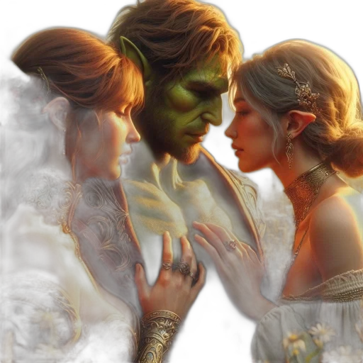 fantasy art, photorealistic, concept art, oil painting transparent PNG cut-out