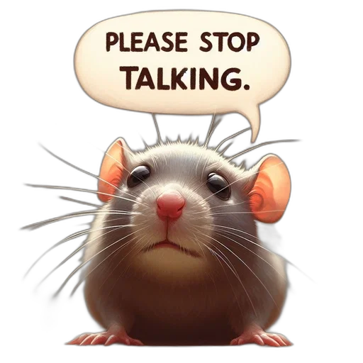 alert, rat, surprised, facial transparent PNG cut-out