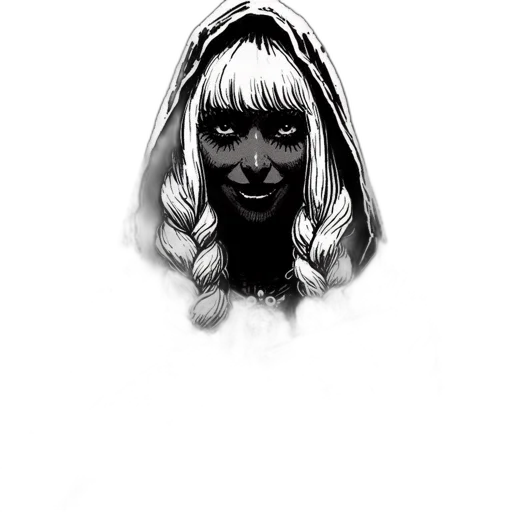 face, mask, hair, creature transparent PNG cut-out