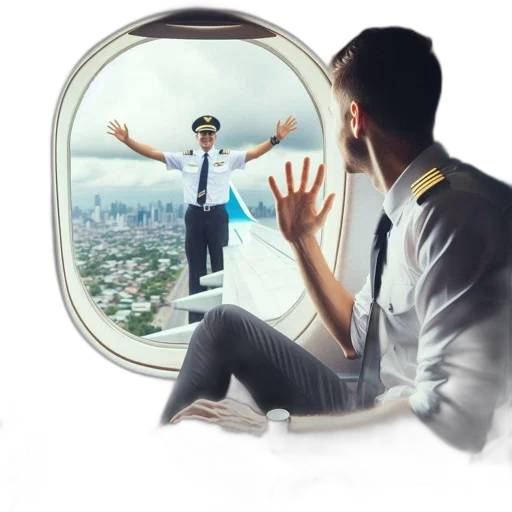 passenger, waves, pilot, standing transparent PNG cut-out