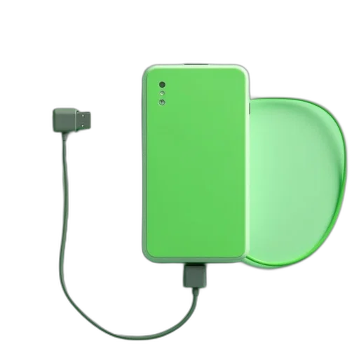 3d render, green, high, capacity transparent PNG cut-out