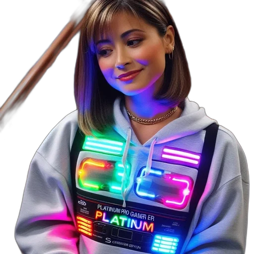 jacket, staff, robot, weapon transparent PNG cut-out