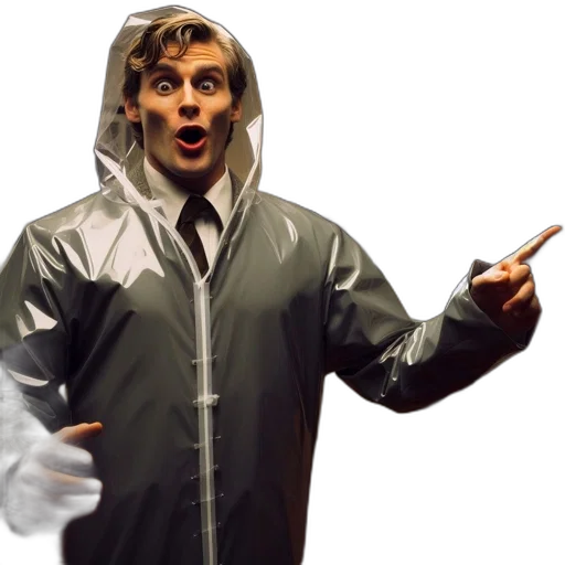 jacket, umbrella, concept art, 3d render transparent PNG cut-out