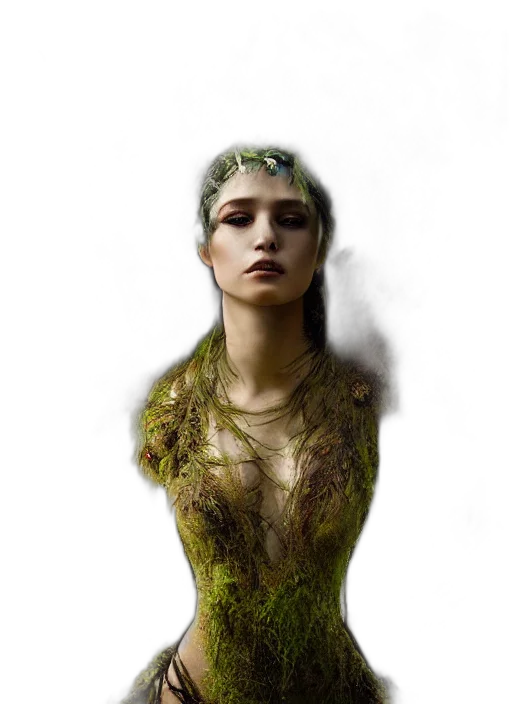 dress, face, jewelry, creature transparent PNG cut-out