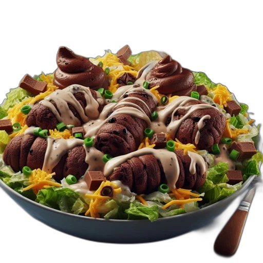 food, 3d render, photorealistic, earth tones transparent PNG cut-out