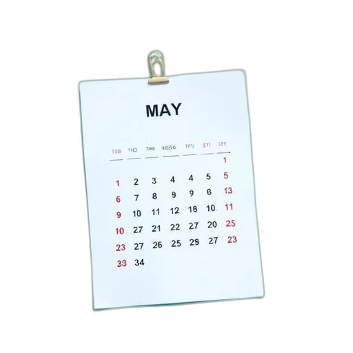 tree, jacket, calendar, month transparent PNG cut-out