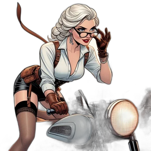 comic book art, concept art, cartoon, fantasy art transparent PNG cut-out