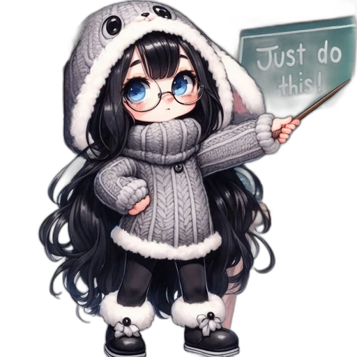 jacket, staff, animal, hat transparent PNG cut-out