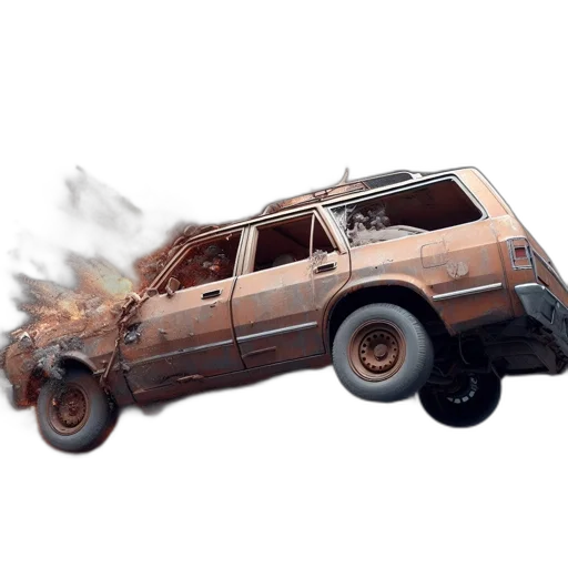 car, weapon, concept art, photorealistic transparent PNG cut-out