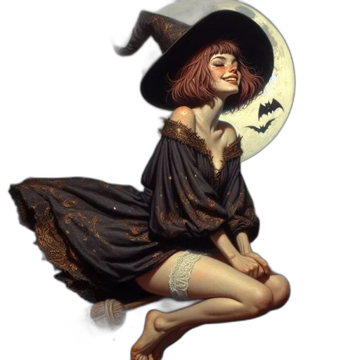 dress, hat, staff, mask transparent PNG cut-out