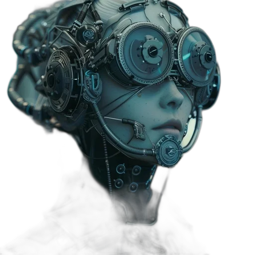 robot, mask, face, creature transparent PNG cut-out