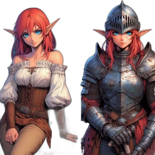 fantasy art, concept art, pixel art, comic book art transparent PNG cut-out