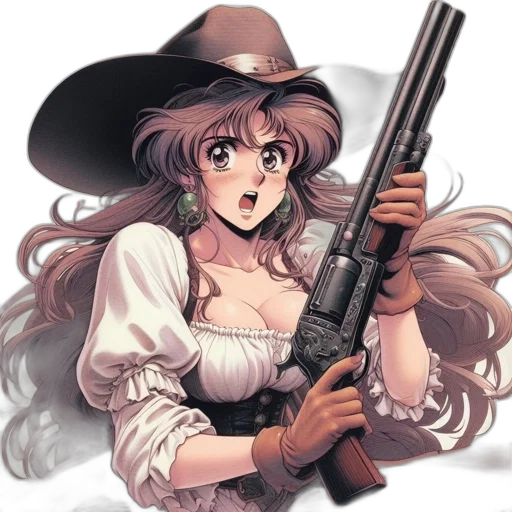 weapon, hat, staff, anime transparent PNG cut-out