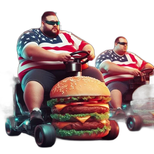 food, car, concept art, photorealistic transparent PNG cut-out