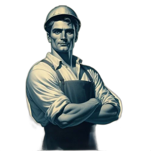 staff, robot, face, comic book art transparent PNG cut-out