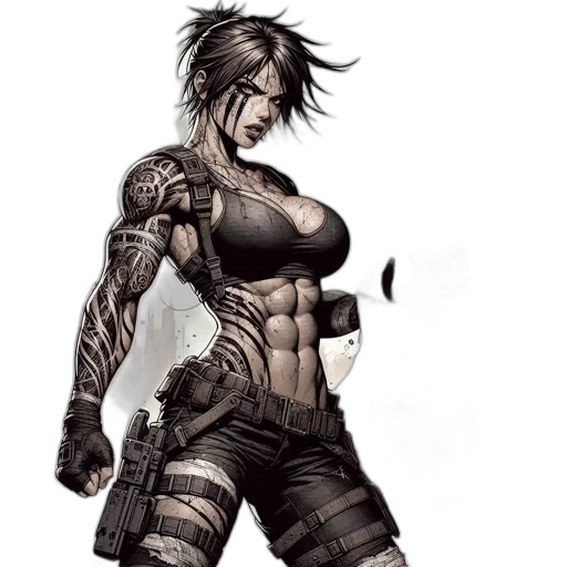 weapon, comic book art, cyberpunk, concept art transparent PNG cut-out