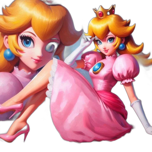 dress, crown, concept art, 3d render transparent PNG cut-out