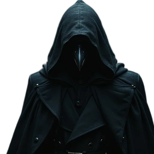 jacket, mask, staff, umbrella transparent PNG cut-out