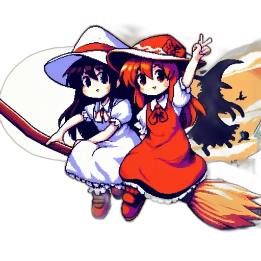 staff, hat, weapon, pixel art transparent PNG cut-out
