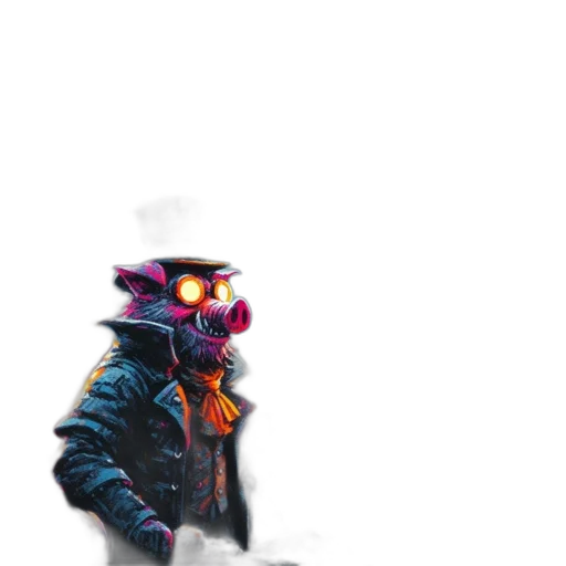 jacket, mask, robot, creature transparent PNG cut-out
