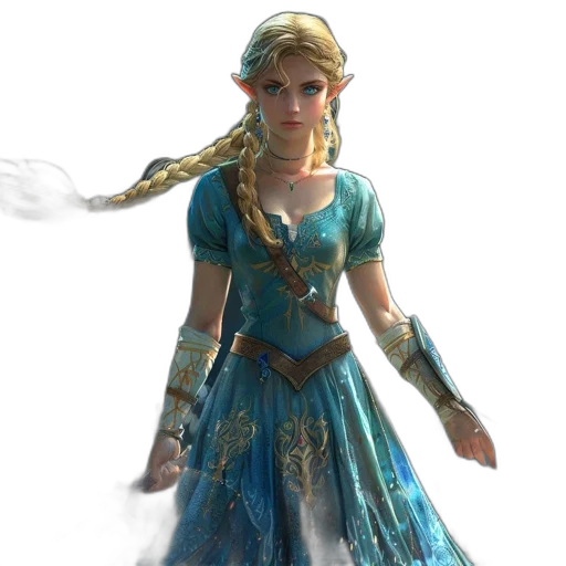 dress, staff, sword, dragon transparent PNG cut-out