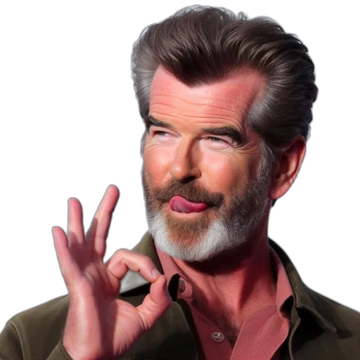 hair, face, jacket, photorealistic transparent PNG cut-out