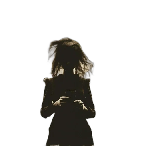 dress, jacket, hair, mask transparent PNG cut-out