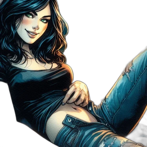 comic book art, concept art, cartoon, fantasy art transparent PNG cut-out