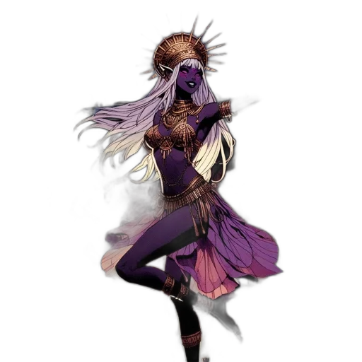 mask, staff, dress, creature transparent PNG cut-out
