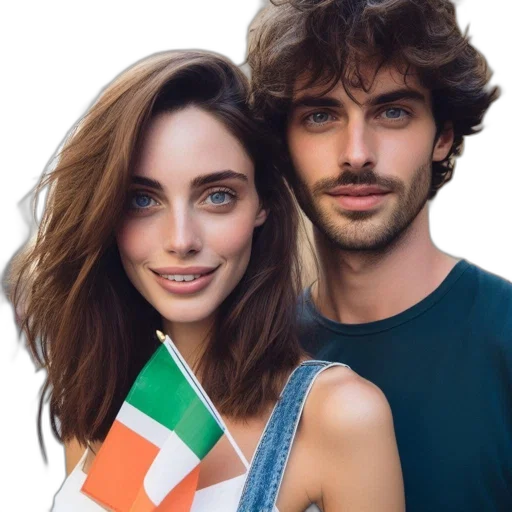 face, umbrella, hair, photorealistic transparent PNG cut-out