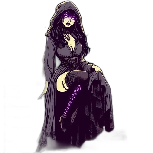 dress, fantasy art, concept art, comic book art transparent PNG cut-out