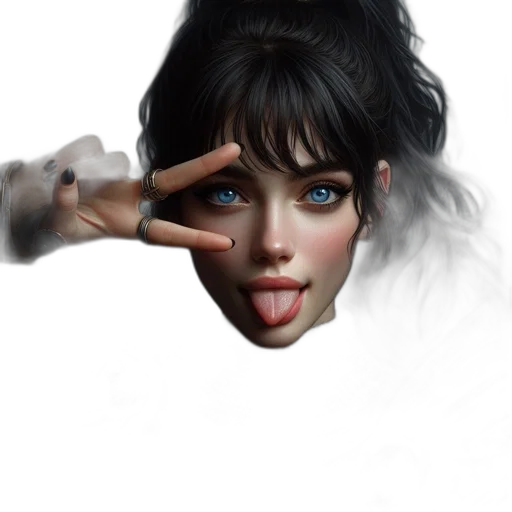 face, creature, photorealistic, fantasy art transparent PNG cut-out