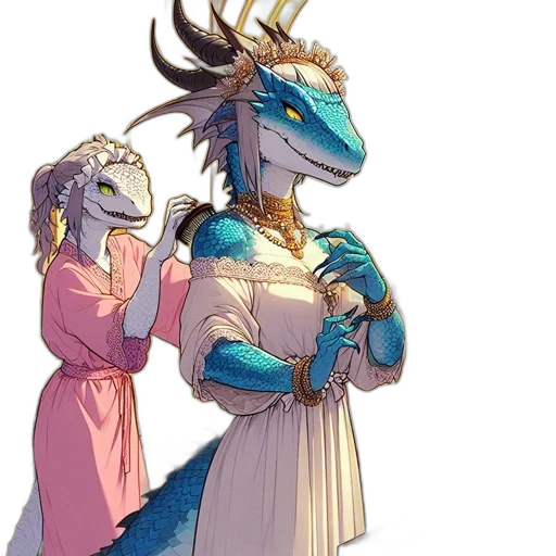 dragon, crown, mask, dress transparent PNG cut-out