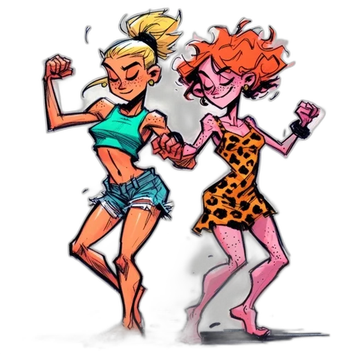 concept art, cartoon, comic book art, watercolor transparent PNG cut-out