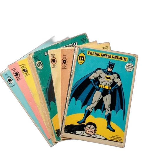 comic book art, vintage, batman, comic transparent PNG cut-out