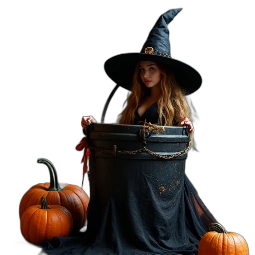 hat, dress, staff, concept art transparent PNG cut-out
