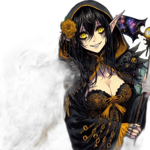 staff, dress, mask, weapon transparent PNG cut-out