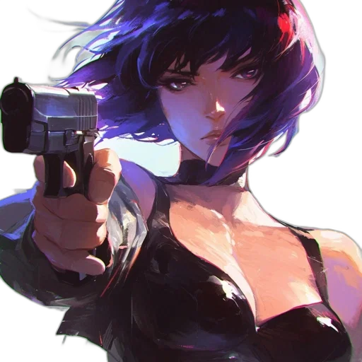 weapon, cyberpunk, anime, concept art transparent PNG cut-out
