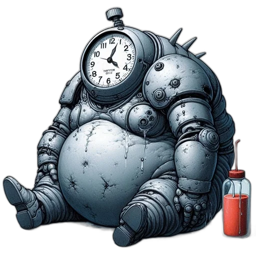 robot, concept art, cyberpunk, comic book art transparent PNG cut-out