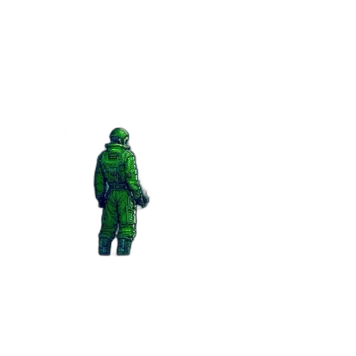jacket, robot, creature, weapon transparent PNG cut-out