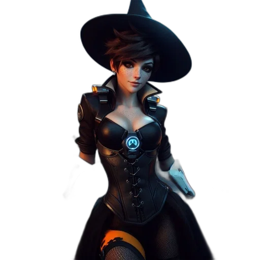 dress, staff, hat, fantasy art transparent PNG cut-out