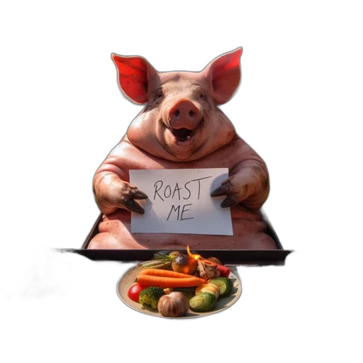 food, animal, photorealistic, 3d render transparent PNG cut-out