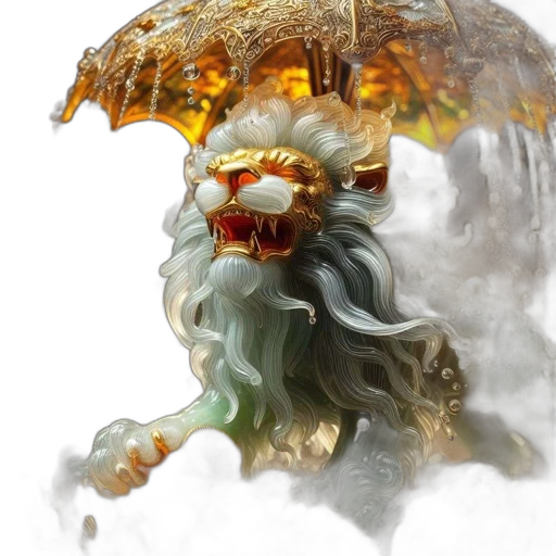 dragon, mask, creature, staff transparent PNG cut-out