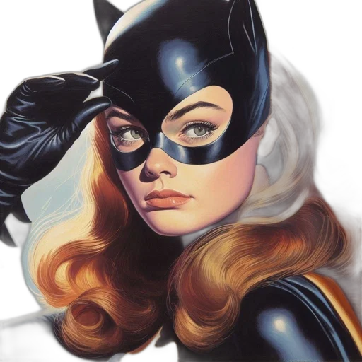 mask, comic book art, photorealistic, oil painting transparent PNG cut-out