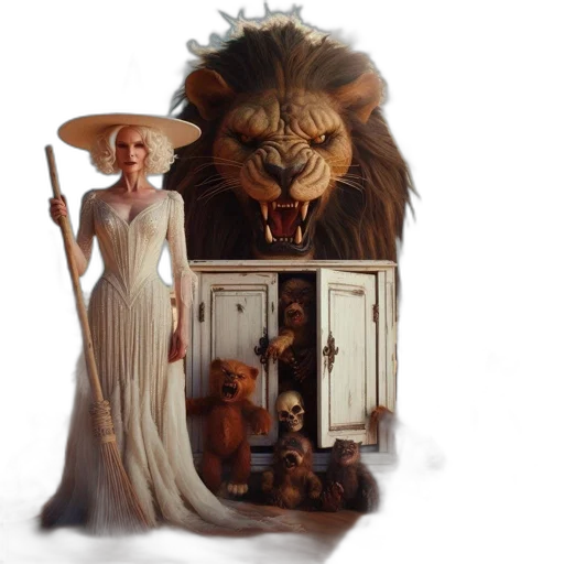creature, dress, animal, fantasy art transparent PNG cut-out