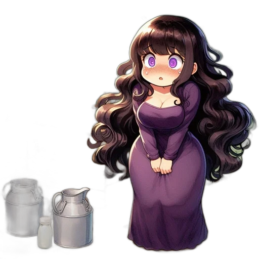 dress, bottle, hair, crown transparent PNG cut-out
