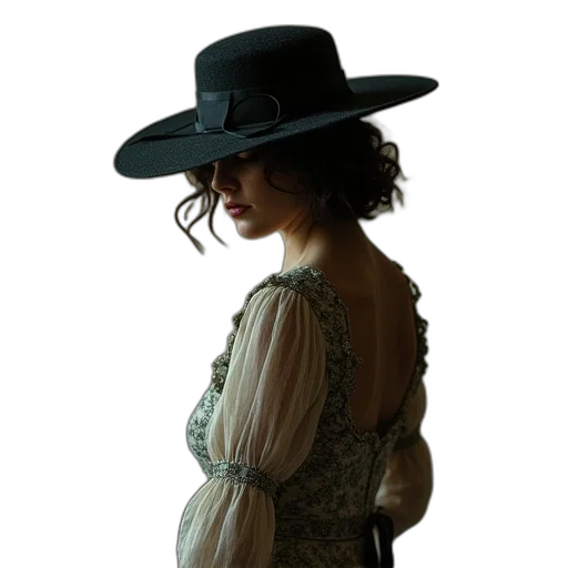hat, dress, crown, staff transparent PNG cut-out