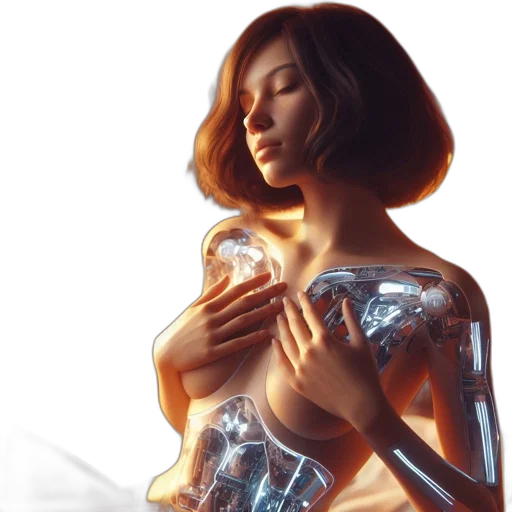 robot, dress, jewelry, concept art transparent PNG cut-out